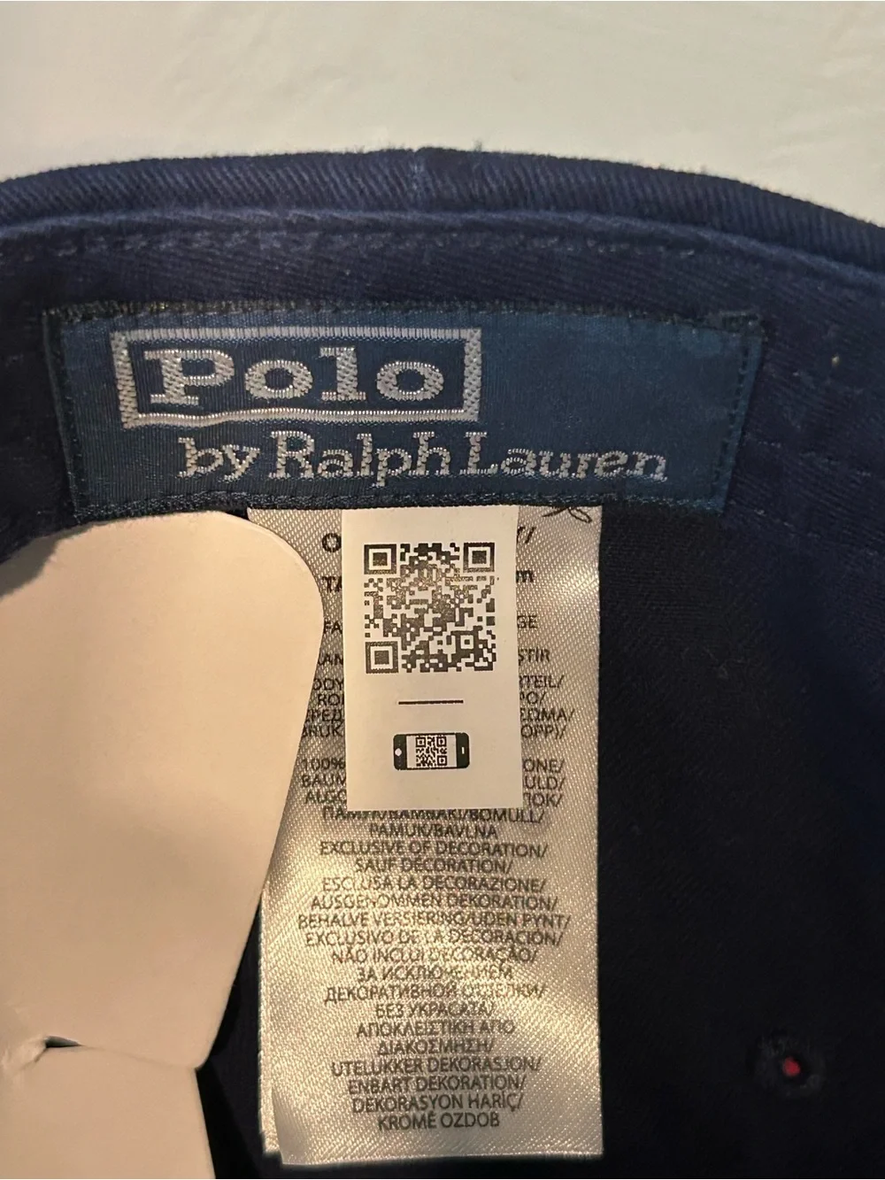 Polo by Ralph Lauren Navy Hat with Branded Label Paris 2024